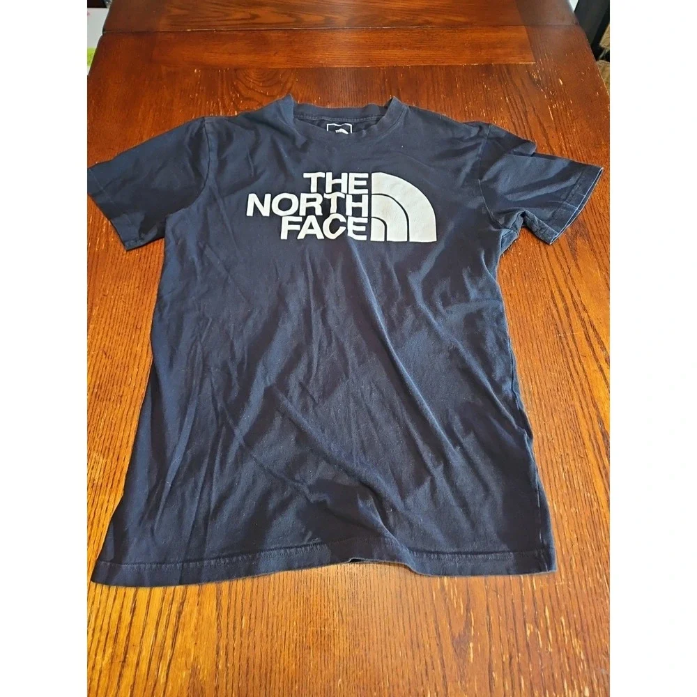 The North Face Classic Logo Graphic Tee - Black Short Sleeve Shirt Size S (A351)